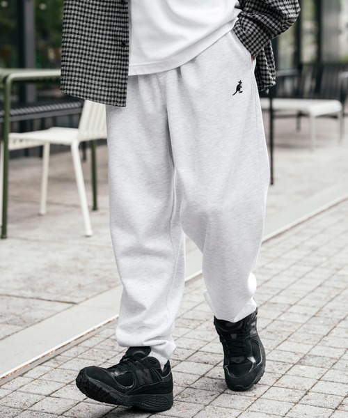 KANGOL（カンゴール）の「新色追加 KANGOL カンゴール 別注コラボ ワンポイントロゴ刺繍裏起毛イージースウェットパンツ/セミワイドテーパードパンツ（スウェットパンツ・メンズ・ネイビー/ブラウン/アイボリー/杢グレー/ライトグレー/ブラック/チャコール/ワイン・M/L/XL）」の19枚目の写真