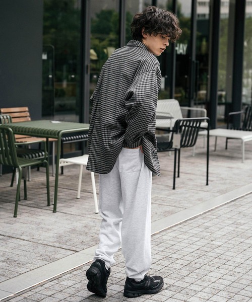 KANGOL（カンゴール）の「新色追加 KANGOL カンゴール 別注コラボ ワンポイントロゴ刺繍裏起毛イージースウェットパンツ/セミワイドテーパードパンツ（スウェットパンツ・メンズ・ネイビー/ブラウン/アイボリー/杢グレー/ライトグレー/ブラック/チャコール/ワイン・M/L/XL）」の22枚目の写真