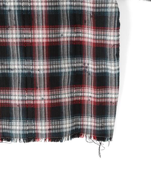 DANKE SCHON(ダンケシェーン)の「DankeSchon/ダンケシェーン/FLANNEL DAMAGE SHIRTS DOBBY(シャツ/ブラウス・レディース・ブラック系その他/ホワイト系2・L/M)」の10枚目の写真