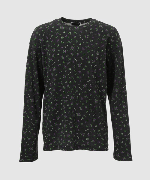 PHINGERIN（フィンガリン）の「FLOWER L/S WAFFLE THERMAL（Tシャツ/カットソー・メンズ・ベージュ/ブラック・L/M）」の2枚目の写真