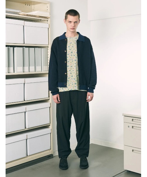 PHINGERIN（フィンガリン）の「FLOWER L/S WAFFLE THERMAL（Tシャツ/カットソー・メンズ・ベージュ/ブラック・L/M）」の3枚目の写真