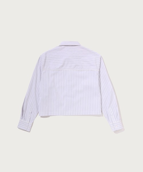 A BATHING APE（アベイシングエイプ）の「BAPE LOGO STRIPE SHIRT #1（シャツ/ブラウス・レディース・ホワイト・X-SMALL/SMALL）」の2枚目の写真