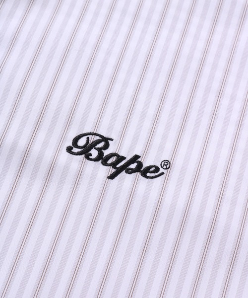 A BATHING APE（アベイシングエイプ）の「BAPE LOGO STRIPE SHIRT #1（シャツ/ブラウス・レディース・ホワイト・X-SMALL/SMALL）」の3枚目の写真