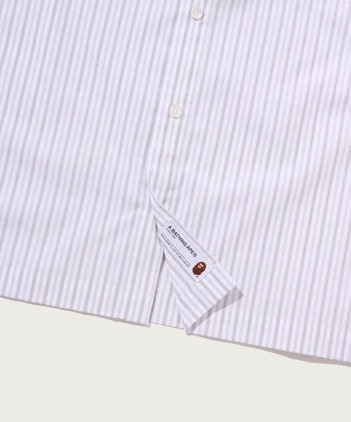 A BATHING APE（アベイシングエイプ）の「BAPE LOGO STRIPE SHIRT #1（シャツ/ブラウス・レディース・ホワイト・X-SMALL/SMALL）」の5枚目の写真