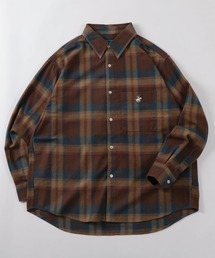 【71】【BEVERLY HILLS POLO CLUB/ビバリーヒルズポロクラブ】レギュラーカラー ネルチェックシャツ/ネルシャツ/ドロップショルダー/オンブレチェック/アメカジ/ユニセックス/レディース/メンズ
