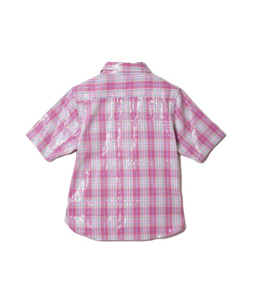AFB（エーエフビー）の「WMS SPANGLE SS SHIRTS（シャツ/ブラウス・レディース・グリーン/ピンク・M）」の5枚目の写真