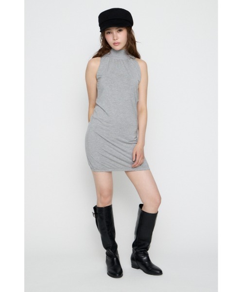 LAGUA GEM(ラグアジェム)の「HEM BALLOON ミニワンピース(ワンピース・レディース・ブラウン/ブラック/杢グレー・SMALL/MEDIUM)」の12枚目の写真