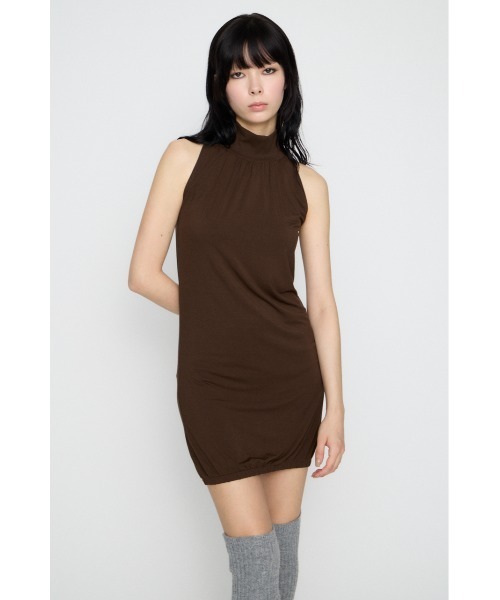 LAGUA GEM(ラグアジェム)の「HEM BALLOON ミニワンピース(ワンピース・レディース・ブラウン/ブラック/杢グレー・SMALL/MEDIUM)」の14枚目の写真