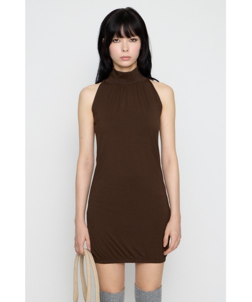 LAGUA GEM(ラグアジェム)の「HEM BALLOON ミニワンピース(ワンピース・レディース・ブラウン/ブラック/杢グレー・SMALL/MEDIUM)」の13枚目の写真