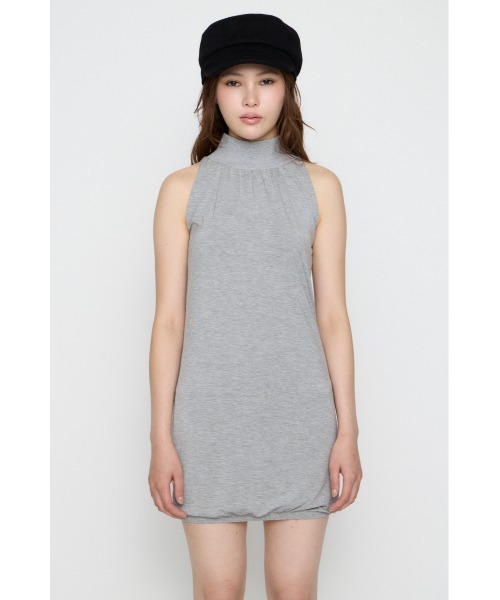 LAGUA GEM(ラグアジェム)の「HEM BALLOON ミニワンピース(ワンピース・レディース・ブラウン/ブラック/杢グレー・SMALL/MEDIUM)」の9枚目の写真