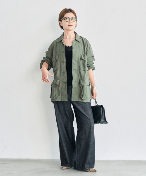 Spick & Span（スピックアンドスパン）の「《WEB限定》ROTHCO / ロスコ ミリタリーシャツジャケット（ミリタリージャケット・レディース・カーキ/ブラック・SMALL）」の4枚目の写真