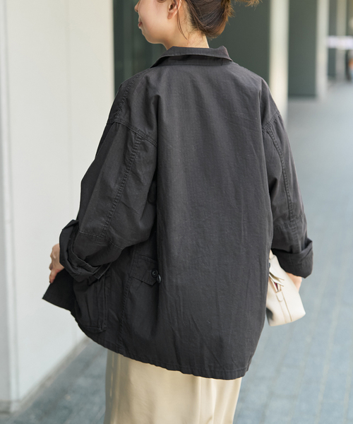 Spick & Span（スピックアンドスパン）の「《WEB限定》ROTHCO / ロスコ ミリタリーシャツジャケット（ミリタリージャケット・レディース・カーキ/ブラック・SMALL）」の8枚目の写真