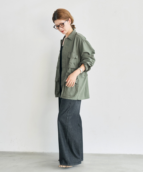 Spick & Span（スピックアンドスパン）の「《WEB限定》ROTHCO / ロスコ ミリタリーシャツジャケット（ミリタリージャケット・レディース・カーキ/ブラック・SMALL）」の15枚目の写真