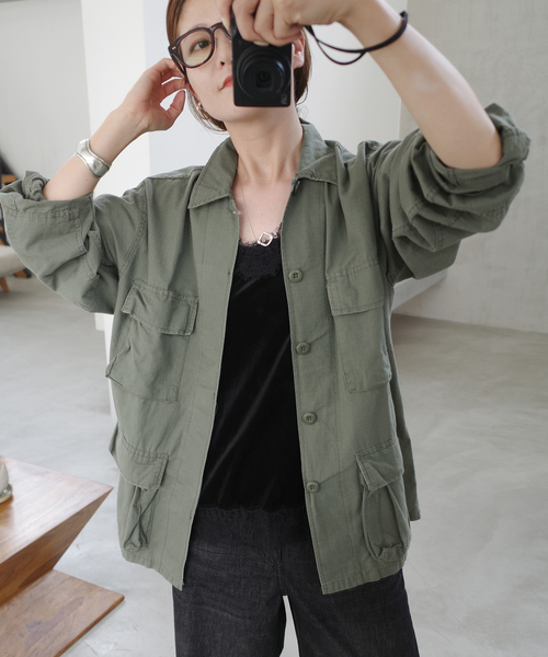 Spick & Span（スピックアンドスパン）の「《WEB限定》ROTHCO / ロスコ ミリタリーシャツジャケット（ミリタリージャケット・レディース・カーキ/ブラック・SMALL）」の18枚目の写真