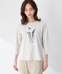 【藤井桜子さんコラボ】グラフィックプリント7分袖Tシャツ