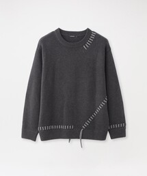 【UNISEX】ポイントスレッドプルオーバーニット