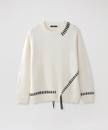 【UNISEX】ポイントスレッドプルオーバーニット