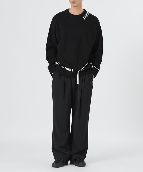 LOVELESS（ラブレス）の「【UNISEX】ポイントスレッドプルオーバーニット（ニット/セーター・メンズ・グリーン系その他3/オフホワイト/グレー系その他/ブラック・M/L）」の11枚目の写真