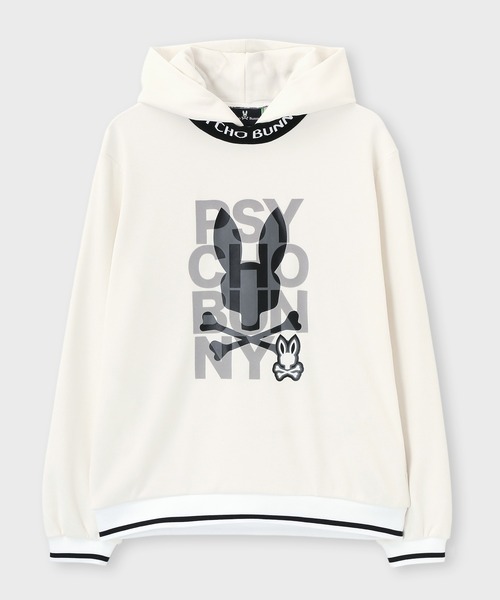 Psycho Bunny（サイコバニー）の「[GOLF]ネックジャガードロゴ ミックスプリントパーカ（パーカー・メンズ・ブラック/ホワイト/ライトグレー・X-LARGE/LARGE/MEDIUM）」の7枚目の写真
