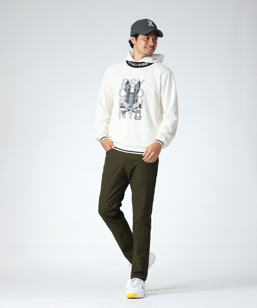 Psycho Bunny（サイコバニー）の「[GOLF]ネックジャガードロゴ ミックスプリントパーカ（パーカー・メンズ・ブラック/ホワイト/ライトグレー・X-LARGE/LARGE/MEDIUM）」の6枚目の写真