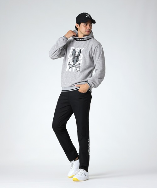 Psycho Bunny（サイコバニー）の「[GOLF]ネックジャガードロゴ ミックスプリントパーカ（パーカー・メンズ・ブラック/ホワイト/ライトグレー・X-LARGE/LARGE/MEDIUM）」の19枚目の写真