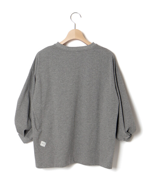 LIBERCORE par BEBE(リベルコアパルベベ)の「BIGリボンモチーフバルーンスリーブ天竺6分袖Tシャツ 親子お揃い 大人(140~160cm)(Tシャツ/カットソー・レディース・グレー/ブラウン・M/S)」の9枚目の写真