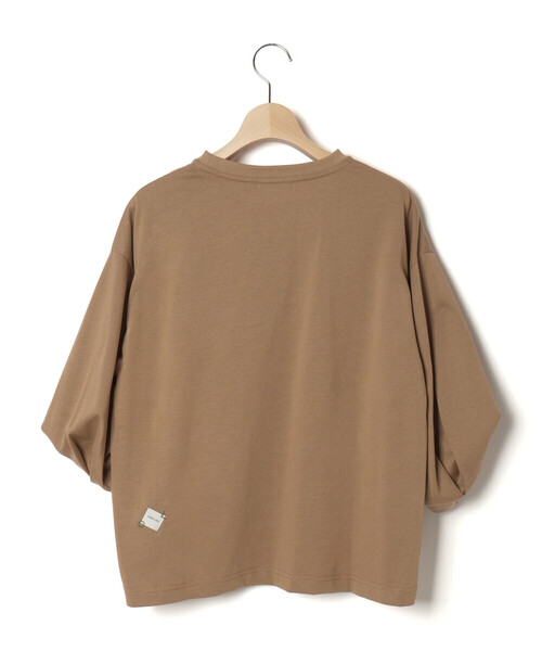 LIBERCORE par BEBE(リベルコアパルベベ)の「BIGリボンモチーフバルーンスリーブ天竺6分袖Tシャツ 親子お揃い 大人(140~160cm)(Tシャツ/カットソー・レディース・グレー/ブラウン・M/S)」の13枚目の写真