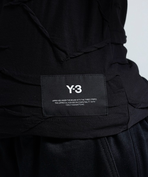 Y-3（ワイスリー）の「Y-3 PLEATED SHORT SLEEVE TEE（Tシャツ/カットソー・レディース・ブラック・X-SMALL/SMALL/MEDIUM/XX-SMALL）」の3枚目の写真