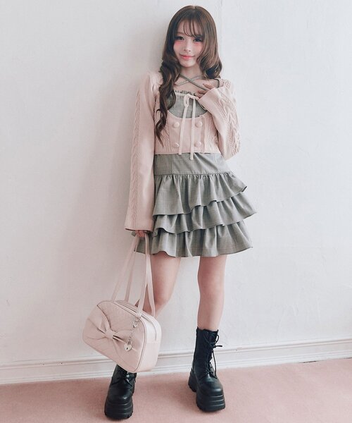 OLIVE des OLIVE(オリーブデオリーブ)の「ケーブルカーデとキャミワンピのセット(ワンピース・レディース・グレー/ブラウン/ブラック・FREE)」の20枚目の写真