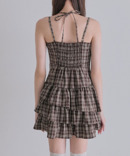 OLIVE des OLIVE(オリーブデオリーブ)の「ケーブルカーデとキャミワンピのセット(ワンピース・レディース・グレー/ブラウン/ブラック・FREE)」の4枚目の写真