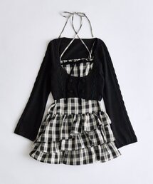 OLIVE des OLIVE（オリーブデオリーブ）の「ケーブルカーデとキャミワンピのセット（ワンピース）」