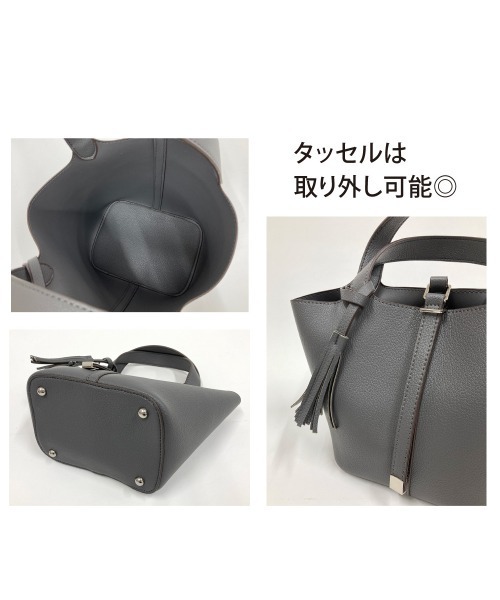 CHELSEA New York（チェルシーニューヨーク）の「タッセル付きトート（トートバッグ・レディース・ブラウン/チャコールグレー/ブラック/グレイッシュベージュ・FREE）」の5枚目の写真
