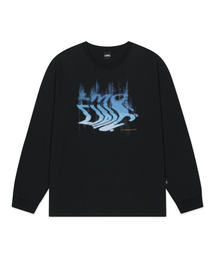 GRADIANT WAVE LOGO LONG SLV TEE black
