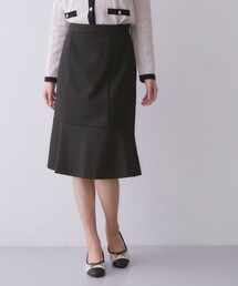 【S-3Lサイズ】ストレッチマーメイドフレアスカート《洗濯機OK/イージーアイロン》