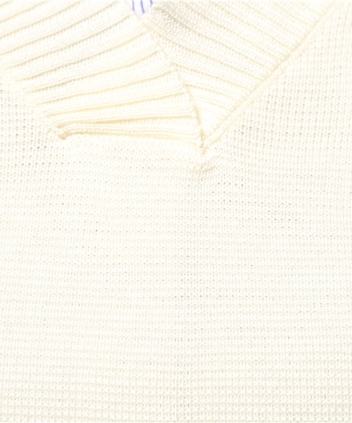 VENCEEXCHANGE（ヴァンスエクスチェンジ）の「ミラノリブ重ねVベスト（ベスト・レディース・ブラック/オフホワイト/グレー・MEDIUM）」の10枚目の写真