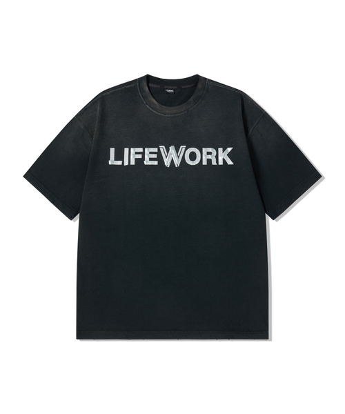 LIFE WORK(ライフワーク)の「ヴィンテージテープグラフィック半袖Tシャツ(Tシャツ/カットソー・メンズ・ブラック/アイボリー・LARGE/MEDIUM/X-LARGE)」の2枚目の写真