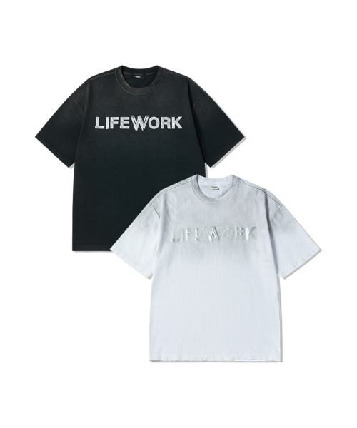 LIFE WORK(ライフワーク)の「ヴィンテージテープグラフィック半袖Tシャツ(Tシャツ/カットソー・メンズ・ブラック/アイボリー・LARGE/MEDIUM/X-LARGE)」の3枚目の写真