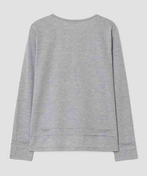 TYPESERVICE（タイプサービス）の「パイピングヘンリーネックトップ[グレー]（Tシャツ/カットソー・レディース・その他・FREE）」の3枚目の写真