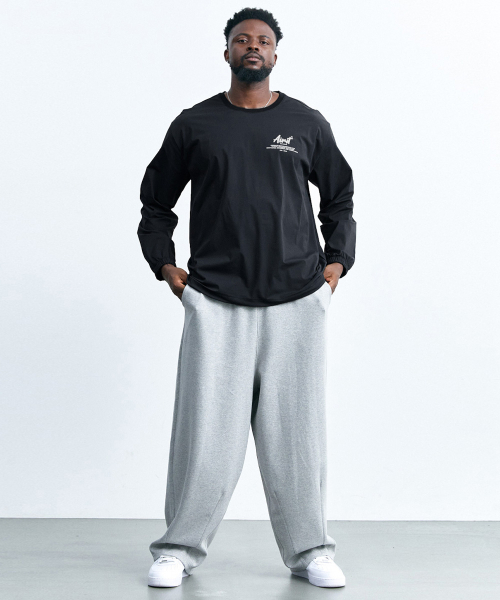 AIRIT(アイリット)の「アクティブストレッチピステLS AM1196 BK(Tシャツ/カットソー・メンズ・ブラック・X-LARGE/XXX-LARGE/XXXXX-LARGE)」の3枚目の写真