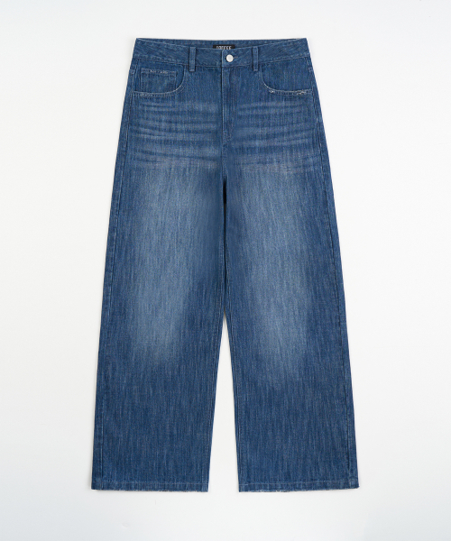 TOFFEE（トフィー）の「ヴィンテージテクスチャーストレートデニムパンツ (MEDIUM INDIGO)（デニムパンツ・メンズ・その他・SMALL/MEDIUM/LARGE/X-LARGE）」の2枚目の写真