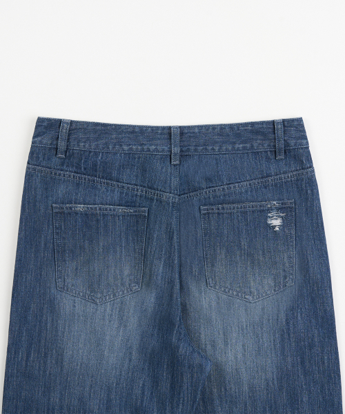 TOFFEE（トフィー）の「ヴィンテージテクスチャーストレートデニムパンツ (MEDIUM INDIGO)（デニムパンツ・メンズ・その他・SMALL/MEDIUM/LARGE/X-LARGE）」の7枚目の写真