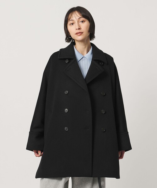UNITED ARROWS(ユナイテッドアローズ)の「テントライン コート(ピーコート・レディース・ベージュ/ネイビー/ブラック・38/36)」の1枚目の写真