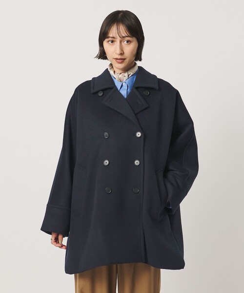 UNITED ARROWS(ユナイテッドアローズ)の「テントライン コート(ピーコート・レディース・ベージュ/ネイビー/ブラック・38/36)」の5枚目の写真