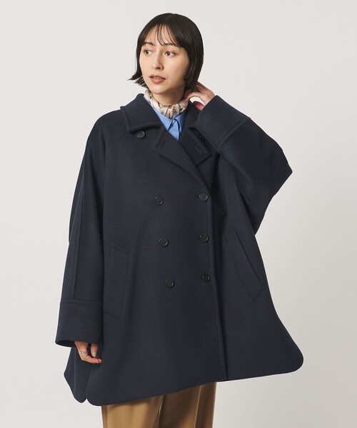 UNITED ARROWS(ユナイテッドアローズ)の「テントライン コート(ピーコート・レディース・ベージュ/ネイビー/ブラック・38/36)」の6枚目の写真