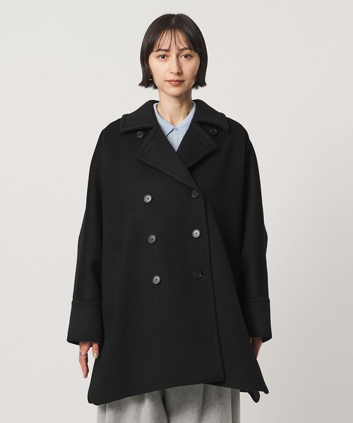 UNITED ARROWS(ユナイテッドアローズ)の「テントライン コート(ピーコート・レディース・ベージュ/ネイビー/ブラック・38/36)」の10枚目の写真
