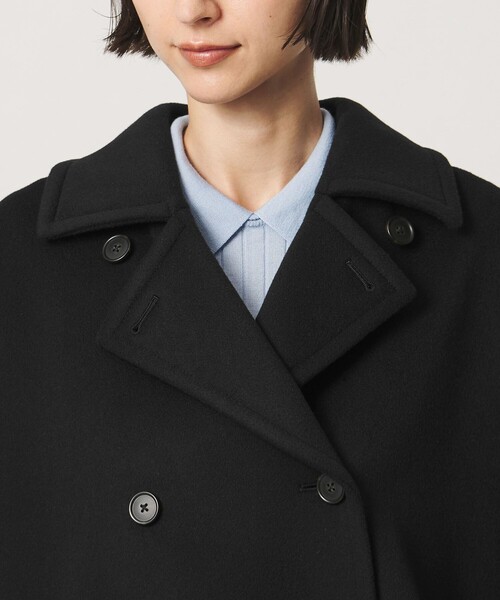 UNITED ARROWS(ユナイテッドアローズ)の「テントライン コート(ピーコート・レディース・ベージュ/ネイビー/ブラック・38/36)」の13枚目の写真