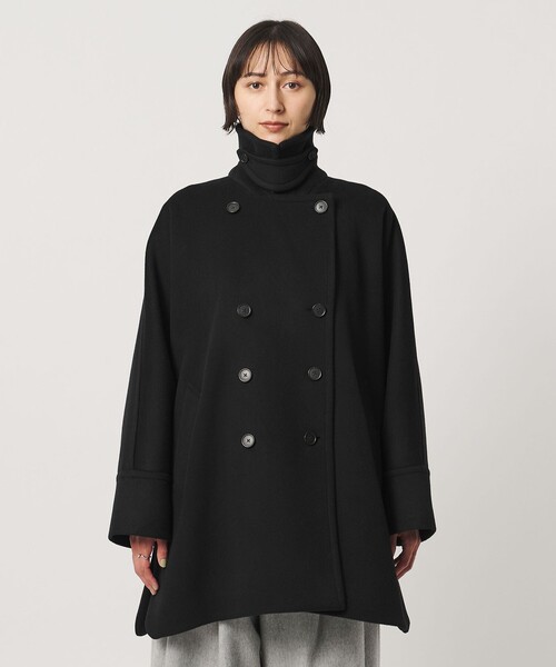 UNITED ARROWS(ユナイテッドアローズ)の「テントライン コート(ピーコート・レディース・ベージュ/ネイビー/ブラック・38/36)」の15枚目の写真