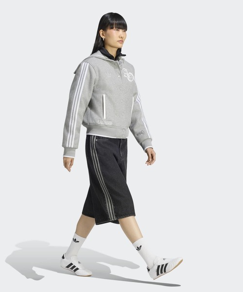 adidas(アディダス)の「チア ジャケット / アディダスオリジナルス adidas Originals(ブルゾン・レディース・グレー・SMALL/X-SMALL/LARGE/X-LARGE/XX-LARGE/MEDIUM)」の5枚目の写真