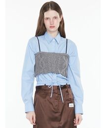 Cotton Wool Cable Bustier / コットンウールケーブルビスチェ