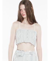 Cotton Wool Cable Bustier / コットンウールケーブルビスチェ